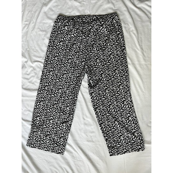 Banana Republic Womens Wide Leg Pull On Pants Size XL Animal Floral Print Boho - Picture 6 of 7